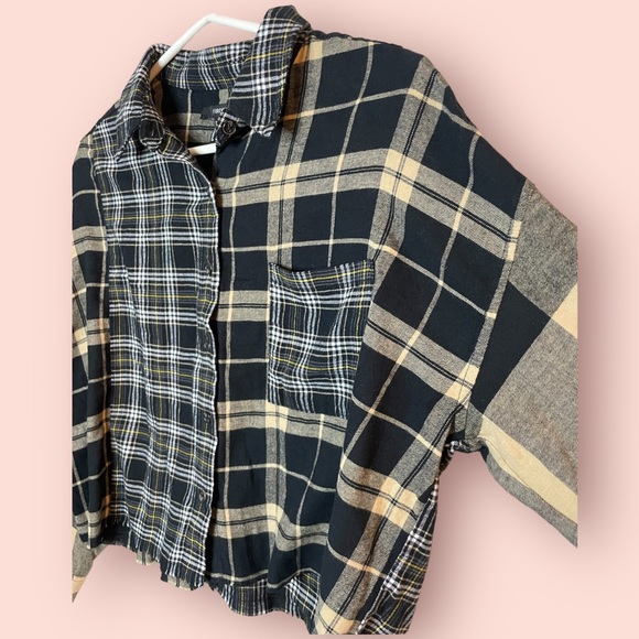 Forever 21 Reworked Plaid Top - Picture 2 of 8